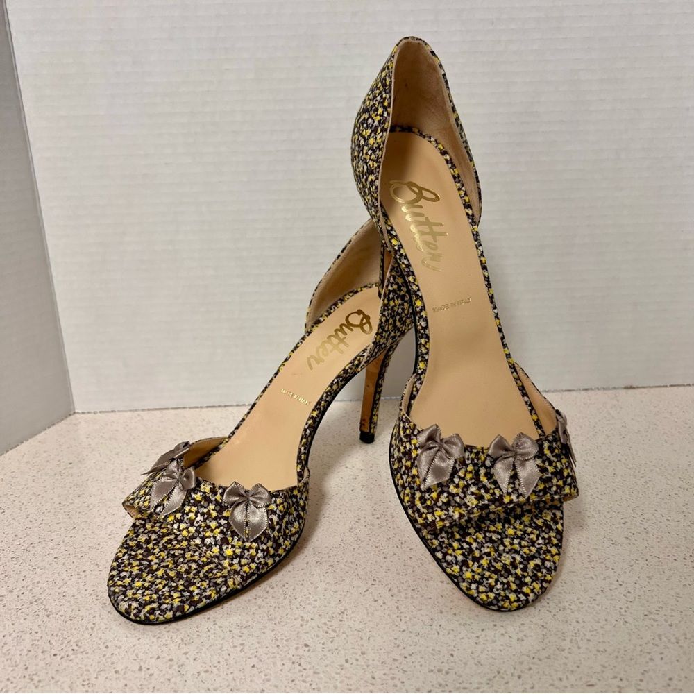 Butter Floral Heels